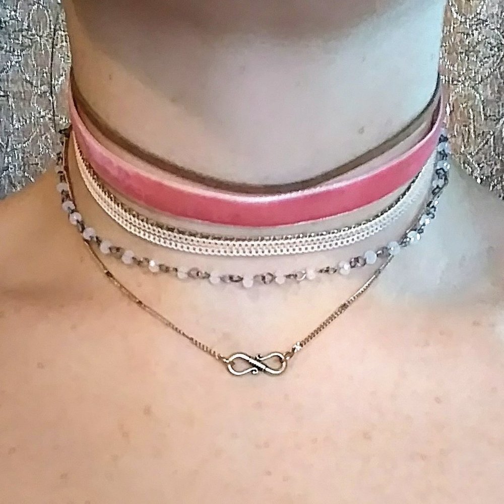 Free people Boho 7 strand beaded velvet choker collar - Picture 3 of 7